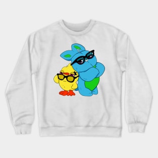 Chicky fanart, cartoon bunny, cartoon characters animals Crewneck Sweatshirt